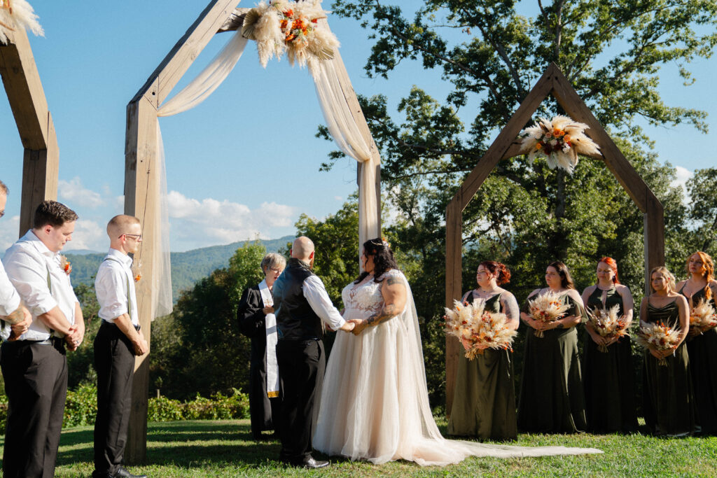 Fall Wedding at Harper's Vineyard in Townsend, Tennessee