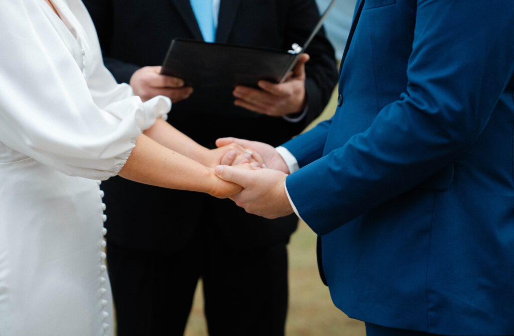 Wedding ceremony at 4 Points Farm in Sevierville, Tennessee