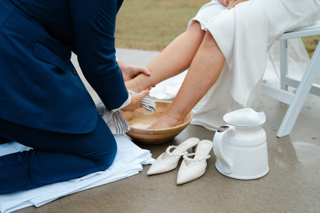 Wedding ceremony at 4 Points Farm in Sevierville, Tennessee