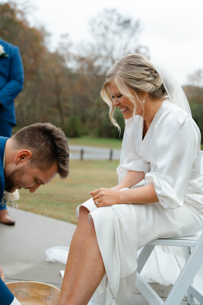 Wedding ceremony at 4 Points Farm in Sevierville, Tennessee