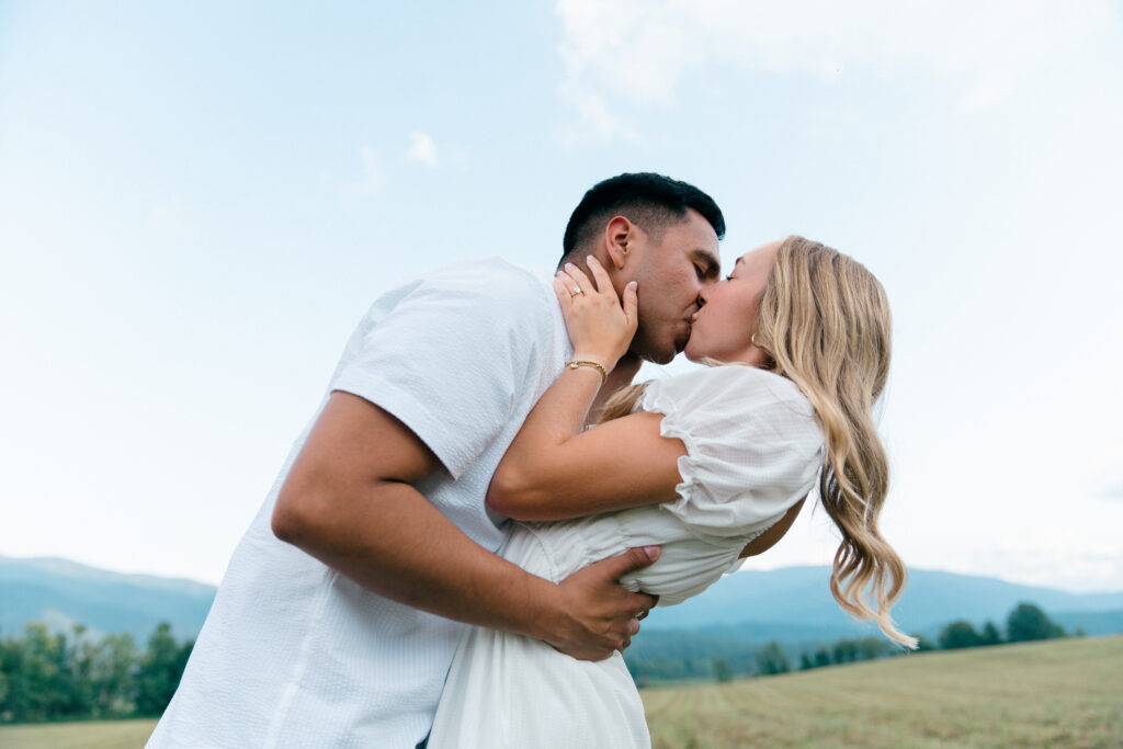 Summer Engagement Session in Cades Cove in the Great Smoky Mountains National Park