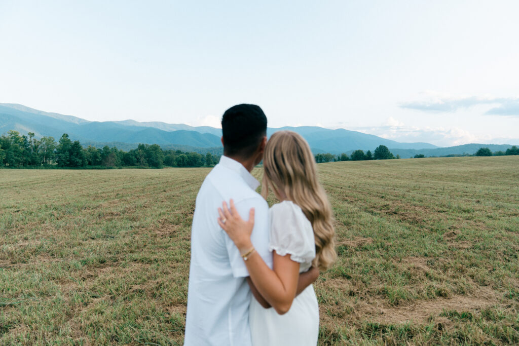 Summer Engagement Session in Cades Cove in the Great Smoky Mountains National Park
