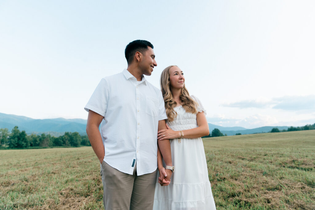 Summer Engagement Session in Cades Cove in the Great Smoky Mountains National Park