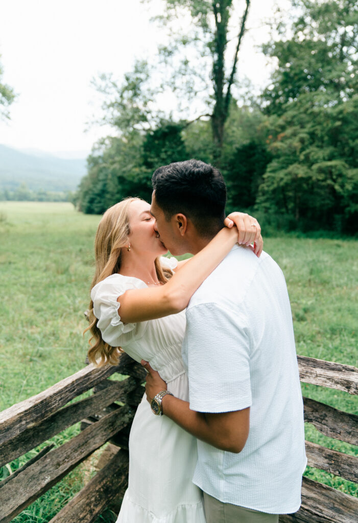 Summer Engagement Session in Cades Cove in the Great Smoky Mountains National Park