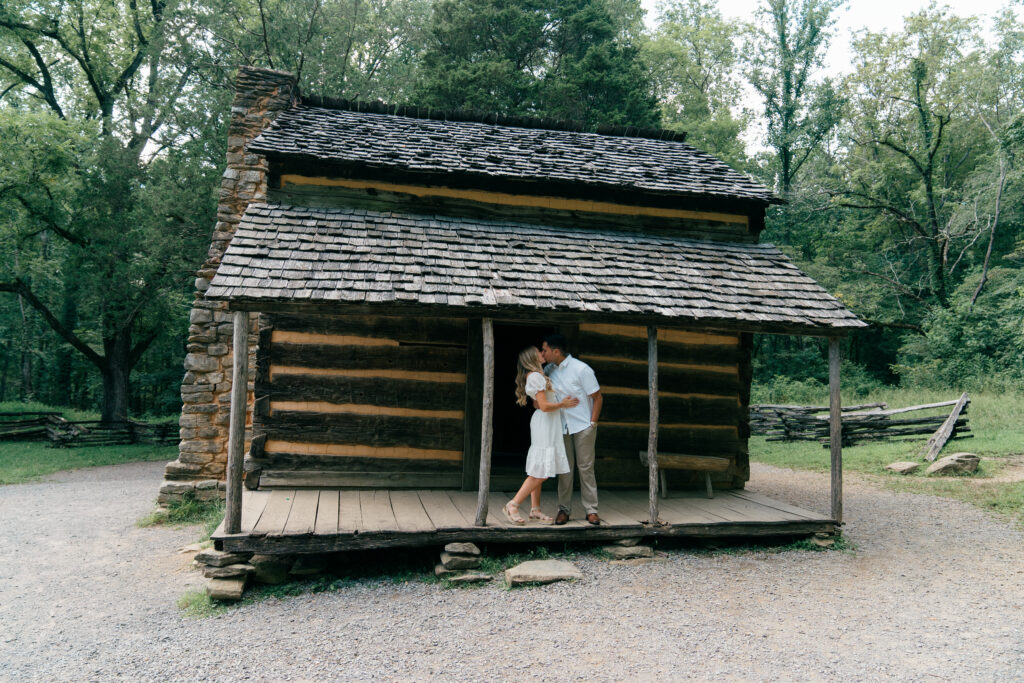 Summer Engagement Session in Cades Cove in the Great Smoky Mountains National Park