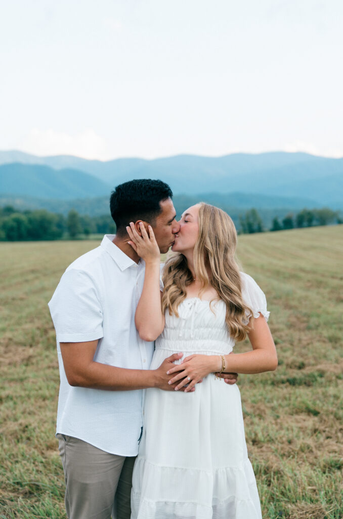 Summer Engagement Session in Cades Cove in the Great Smoky Mountains National Park