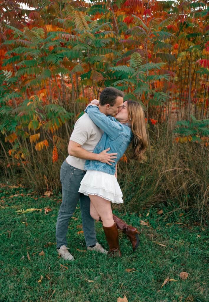Fall Engagement Session at Cove Lake State Park in Tennessee