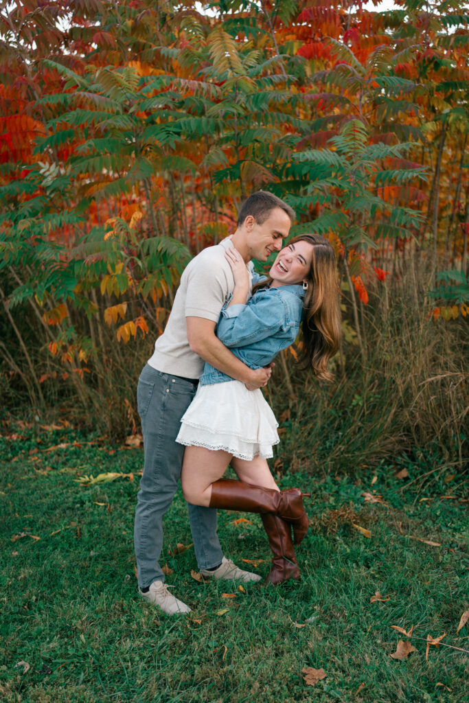 Fall Engagement Session at Cove Lake State Park in Tennessee